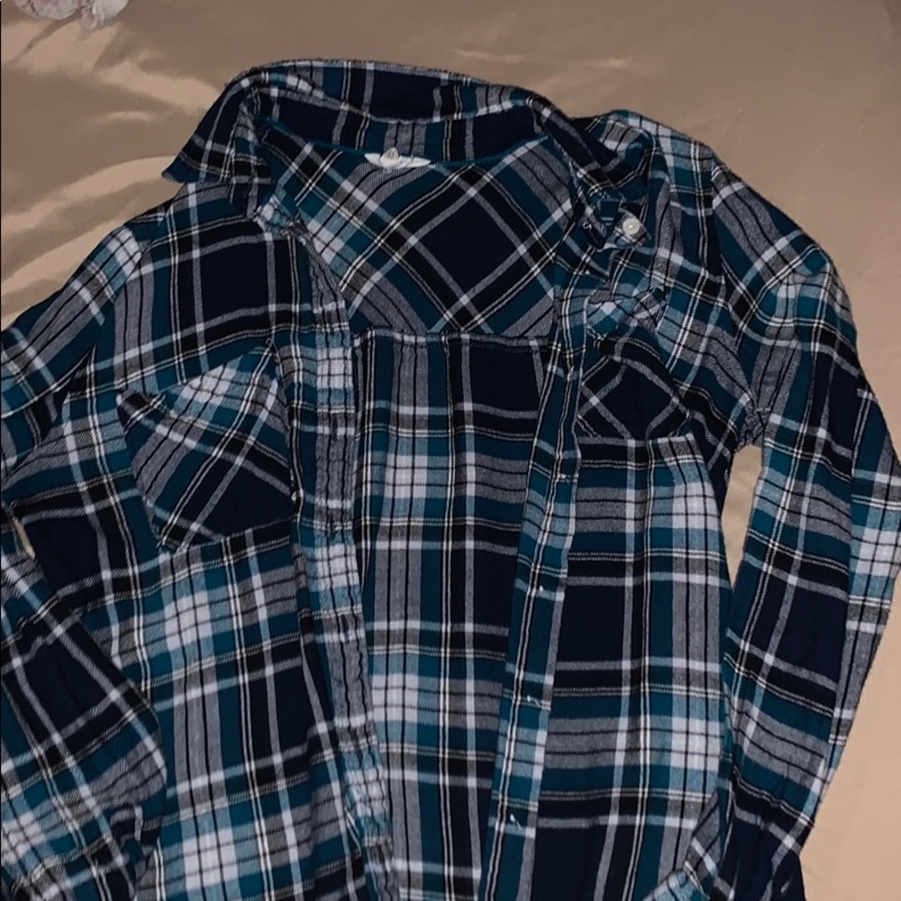 Aeropostale Blue Flannel Size S